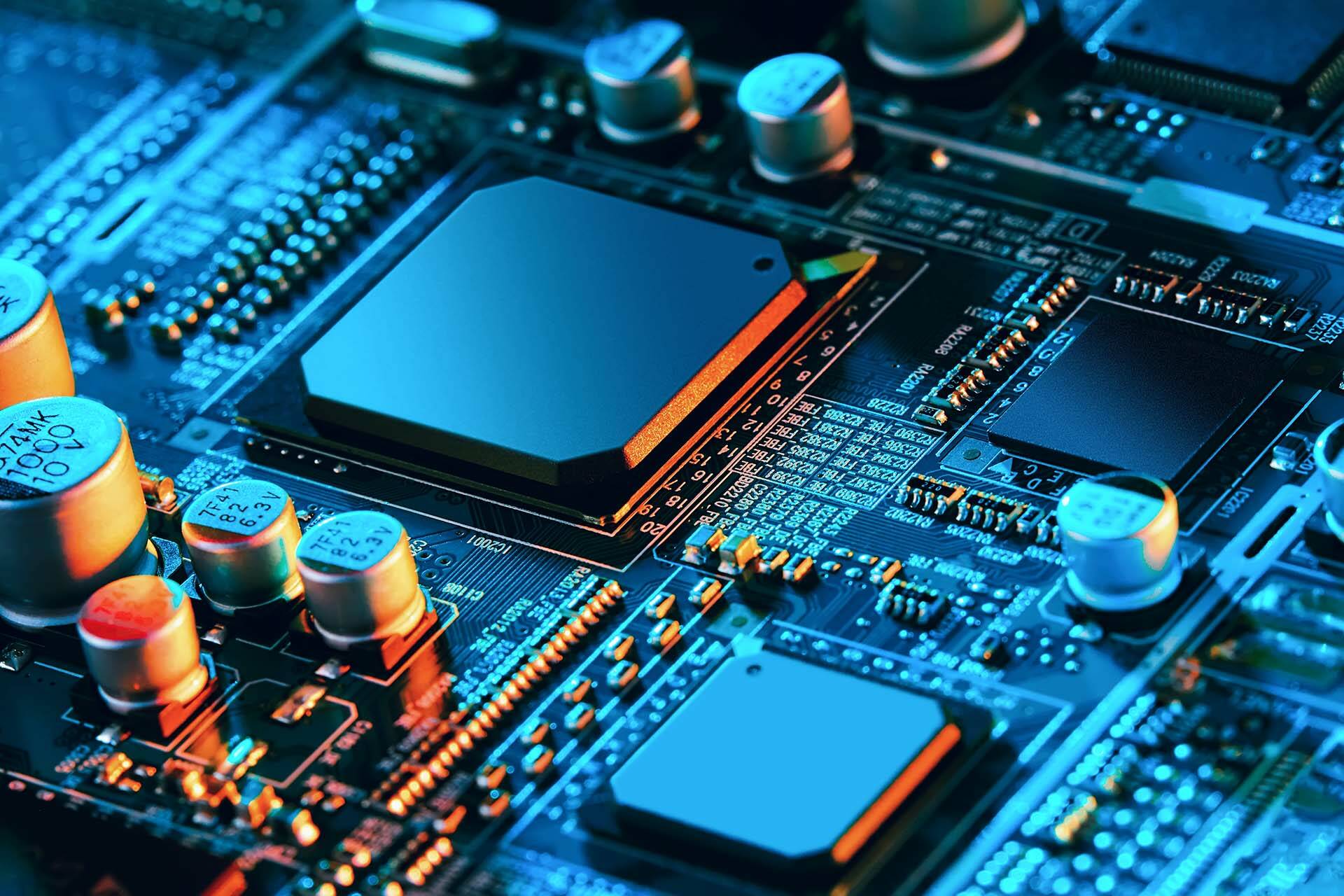 Close up image of a circuit board